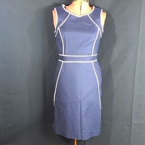 Navy blue and white dress